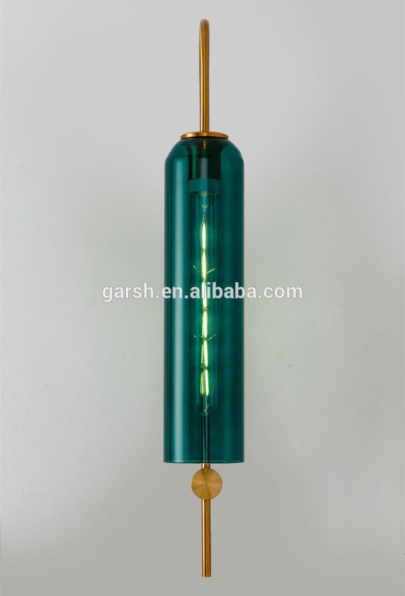 Contemporary Long Arm Glass Bedroom Mounted Light Wall Lamp For Home