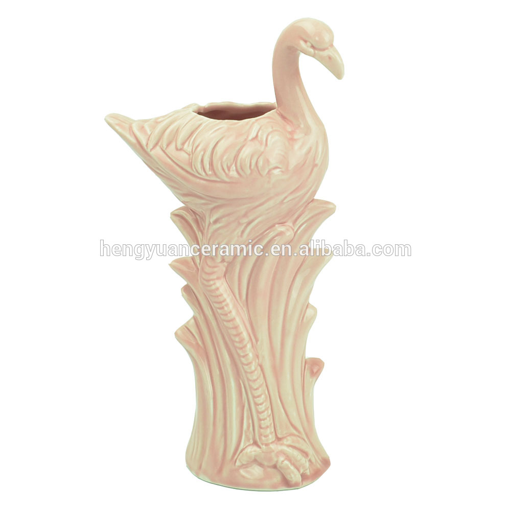 Ceramic swan home decoration vase