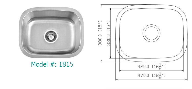 Deep drawn sink J3218, undermount stainless steel sink, Made in Malaysia, no Anti-dumping tariff