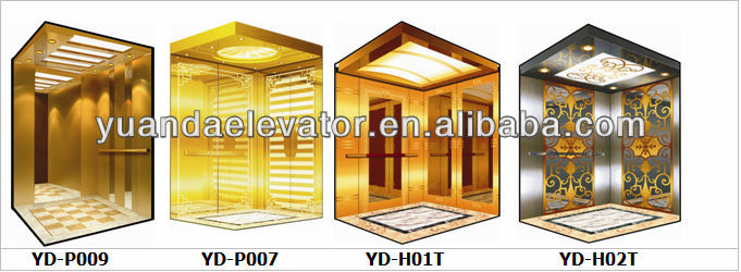 Yuanda luxury panoramic shopping mall lift