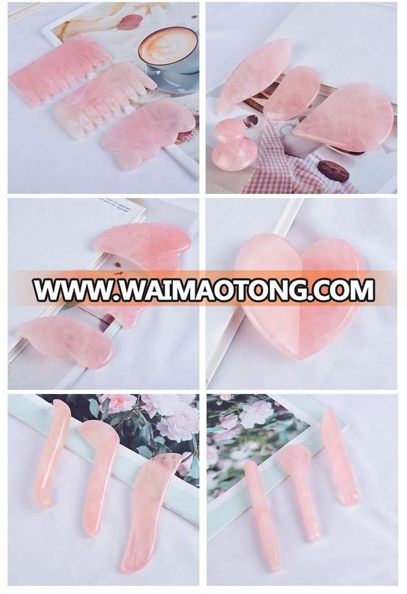 Hot Sale natural Rose quartz Gua Sha Board Tool