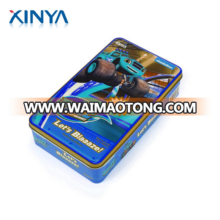 XINYA New Custom Design Printed Playing Cards Packaging Small Tin Box