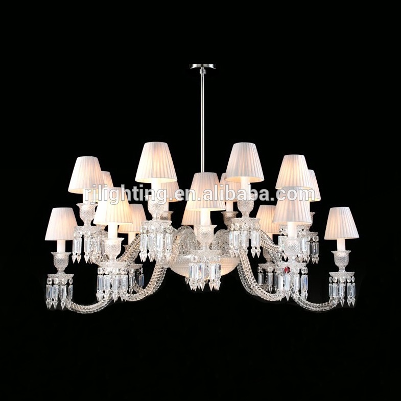 baccrat chandelier with shades crystal led lights and lighting ceiling light living room decoration