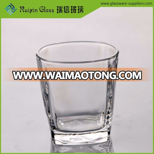 Wholesale hot barware rock clear whiskey glass, designer short whiskey glass