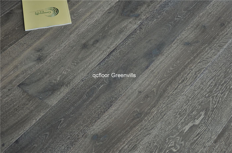 European oak engineered wood flooring grey color big plank