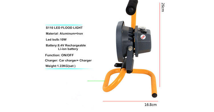 led flood light 10W 20W 30W rechargeable led flood light/portable led battery work light