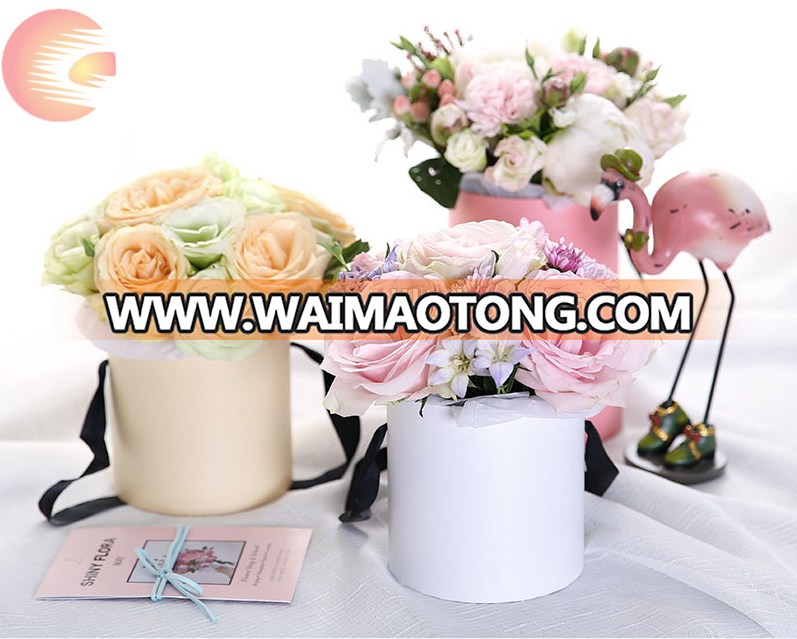 paper flower box round box for fresh flower packing