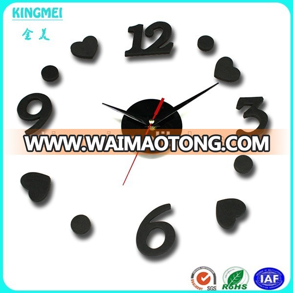 Custom 2019 modern and fashion acrylic wall clock diy acrylic clock