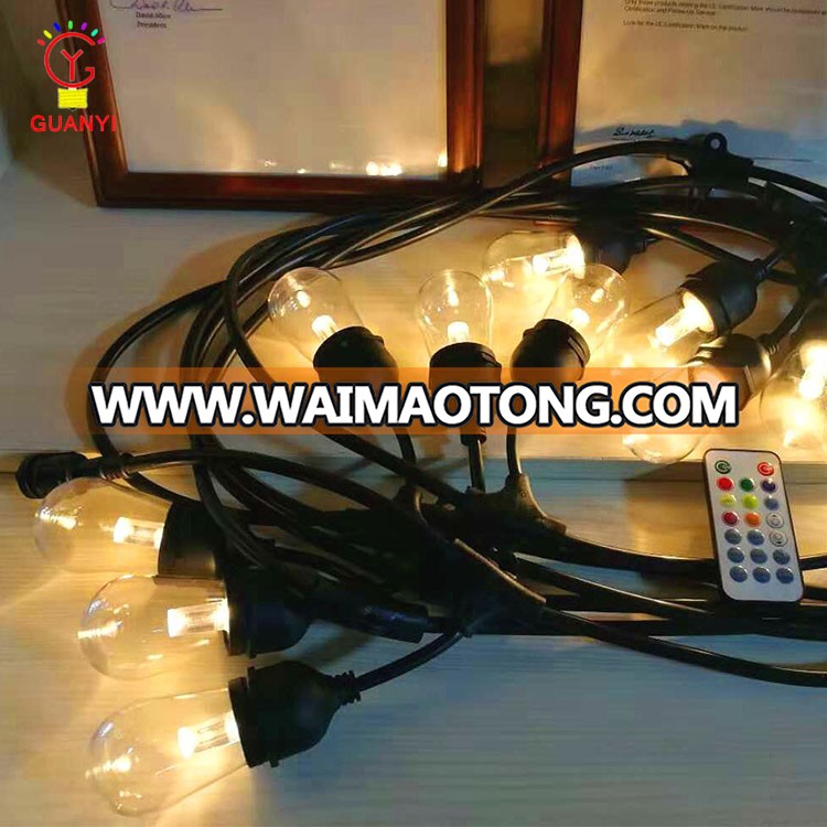 UL E26 S14 LED Low Voltage 10 Lamps Patio Lights with Remote Control