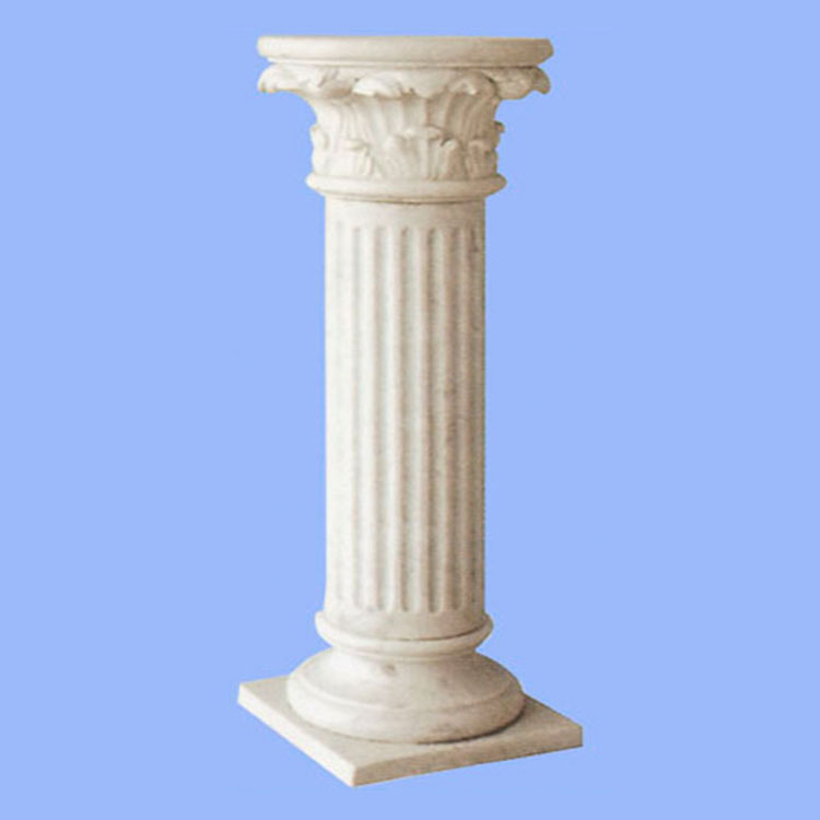 Hot sale luxury high polished shiny guangxi white marble pillar