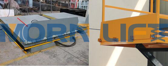 stationary scissor lift table with safety bellow