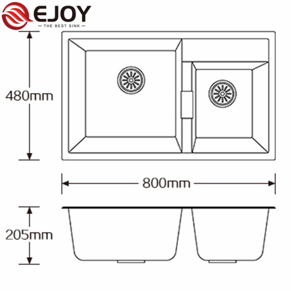 High Quality Customized granite kitchen cabinet sink with good price