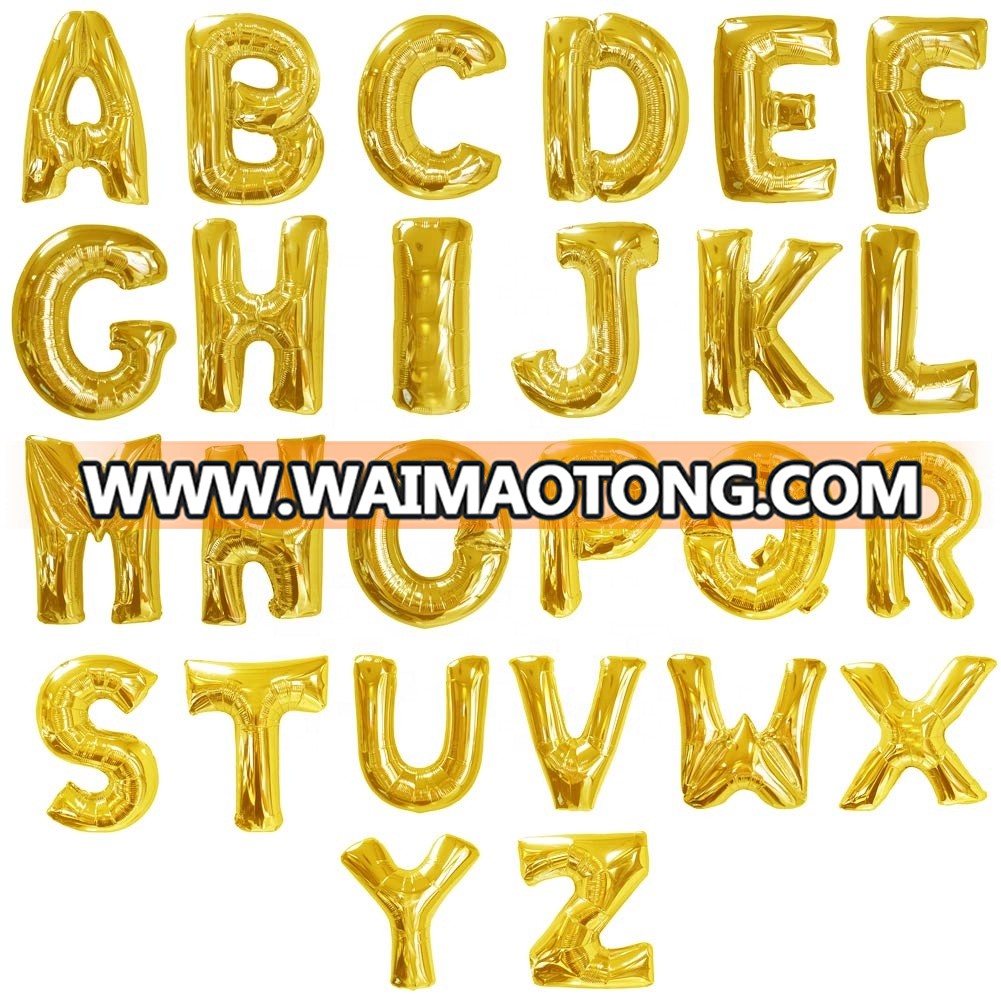 Boomwow Wholesale 40inch Letter Alphabet Rose Gold Foil Balloon For Birthday Wedding Valentine's Day Party