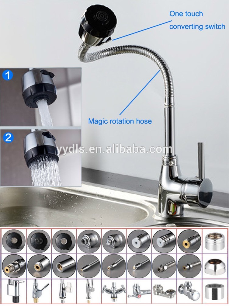 Victorice Flexible Shower Head With Hose Stainless Steel Kitchen Faucet Hose