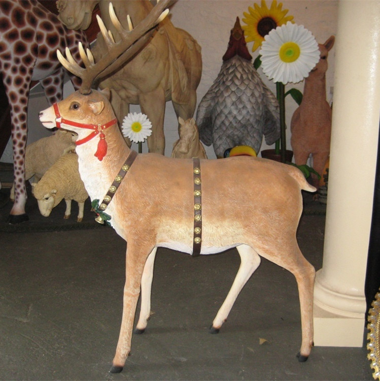 Garden Decoration Life Size Resin Fiberglass Reindeer Statue