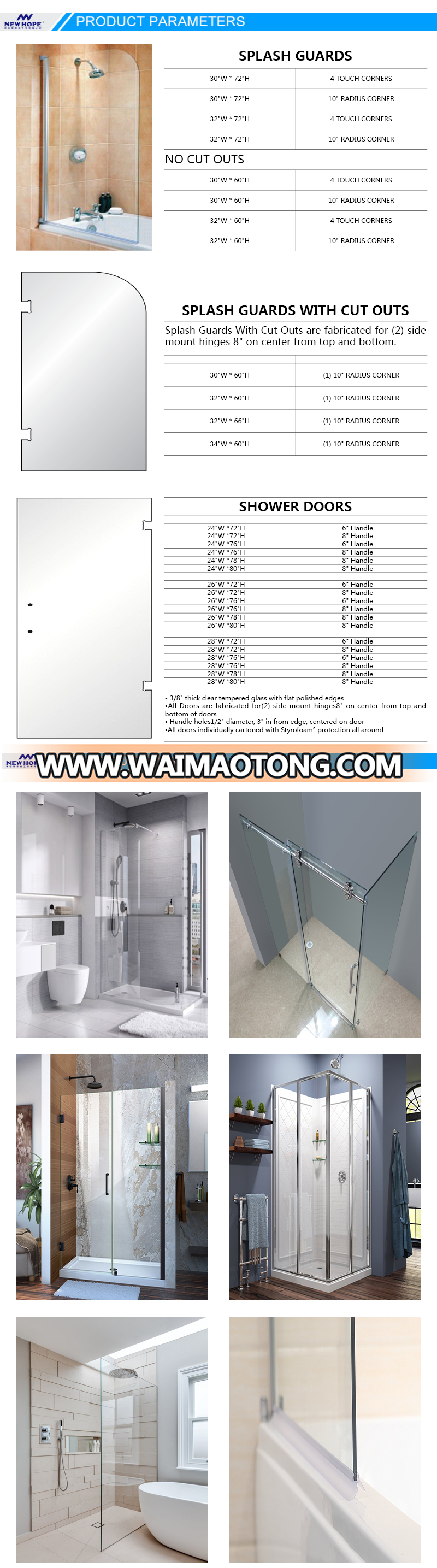 shower doors tempered glass