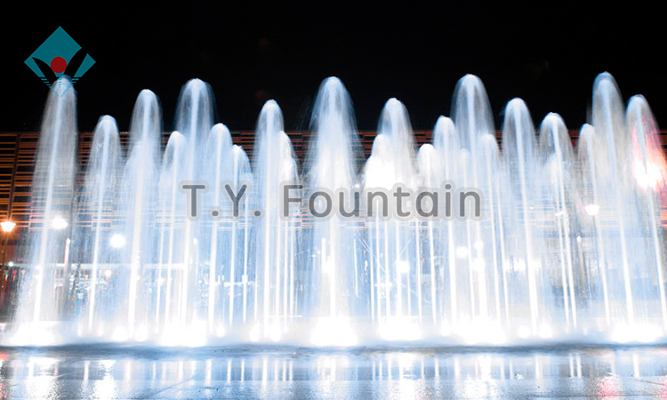 Beautiful Landscape Granite Mounted Dry Floor Fountain with Led Light