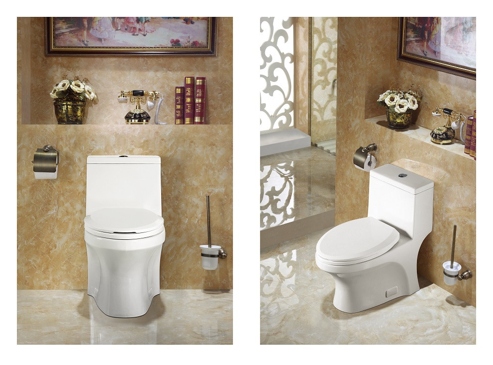 Luxury bathroom toilet closestool ceramic one piece siphon chinese wc toilets