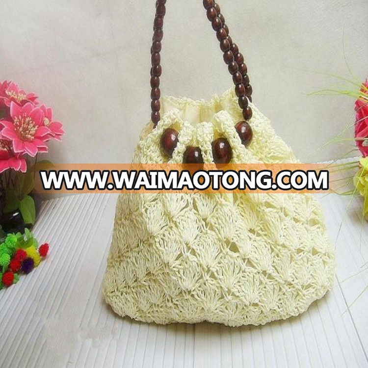 Unisex Gender Daily Life Handmade Crochet Bead Chain Bag