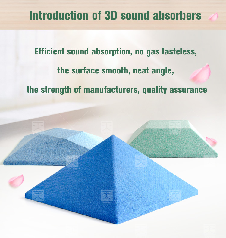 TianGe Decorative Eco-friendly Soundproof 3D Cubic Polyester Fiber Acoustic Panels