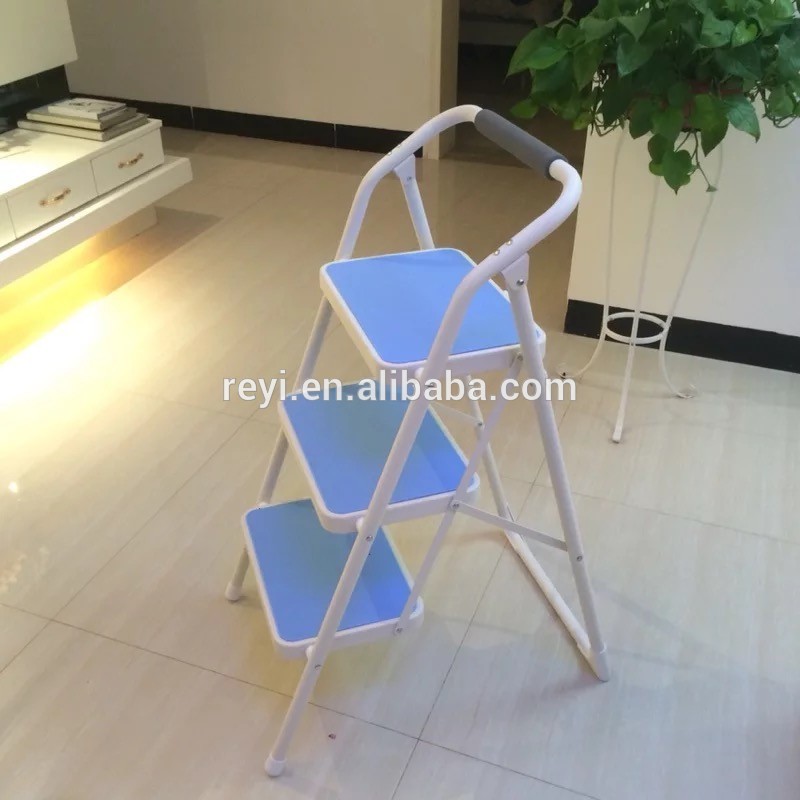 House hold 3 steps steel folding iron step ladder