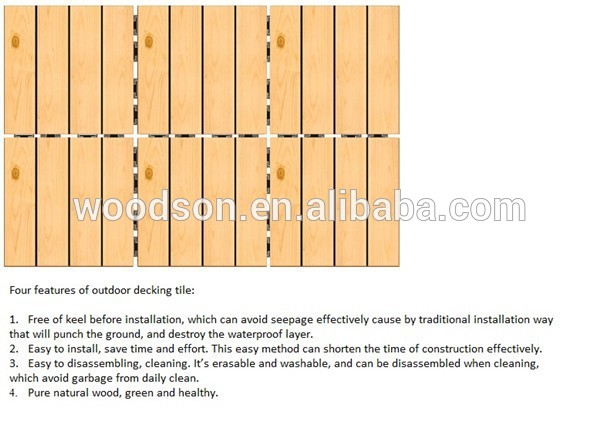 Deep Carbonized Strandwoven Bamboo Outdoor Decking Tiles