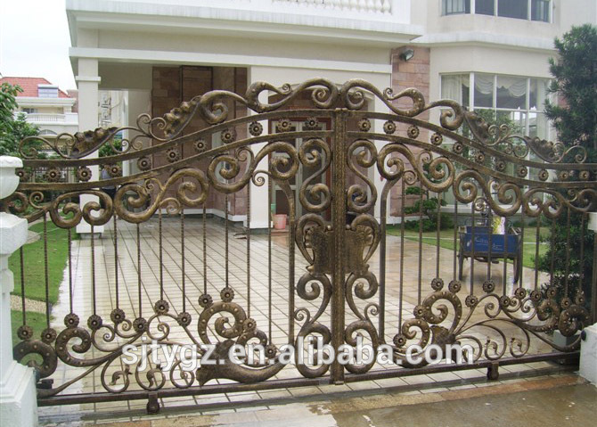 Excellent iron housing gate,wrought iron gate grill design