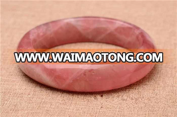 beautiful high quality rose quartz crystal bangles with promotional prices