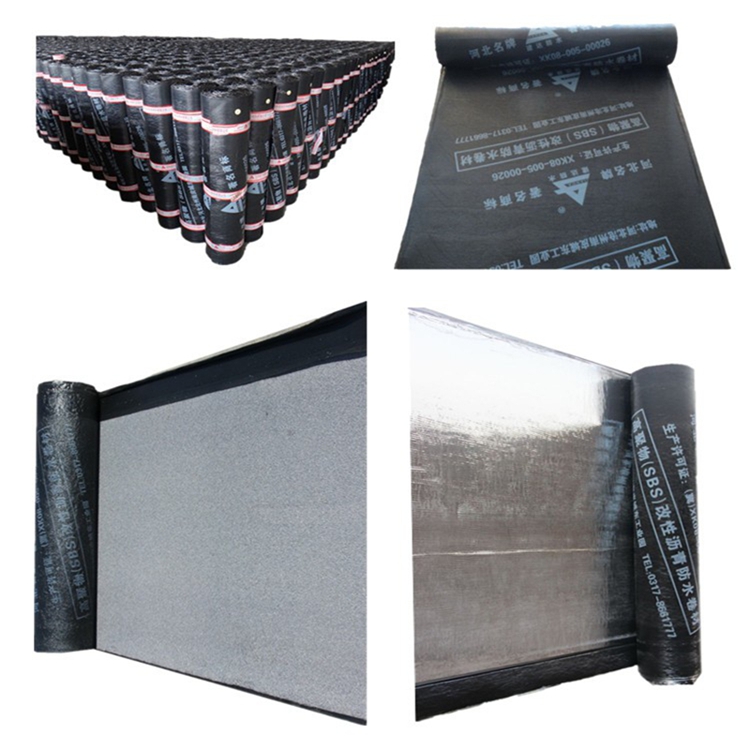 SBS modified bituminous waterproofing sheet(SBS,2mm-4mm,PE film,mineral granules,Al foil,self-adhesive)