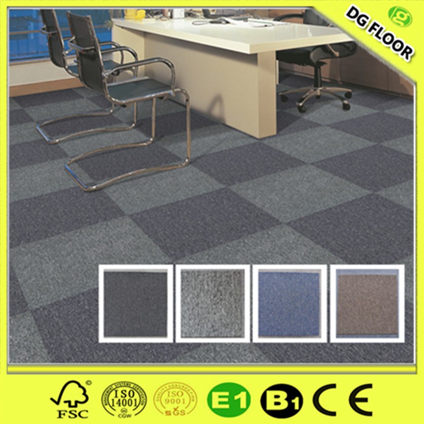 Commercial Fire-resistant PVC Backing Carpet Tiles