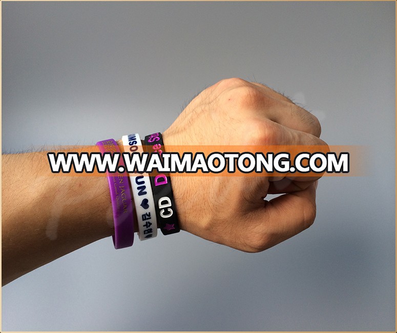 Custom silicon bracelet rubber band bracelet