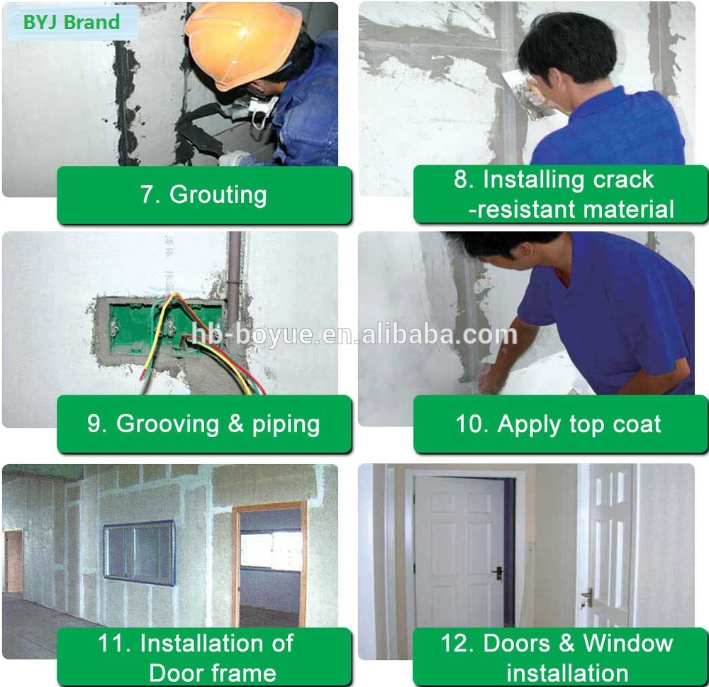 non-asbestos waterproof sandwich cement internal wall panels for prefab beach house