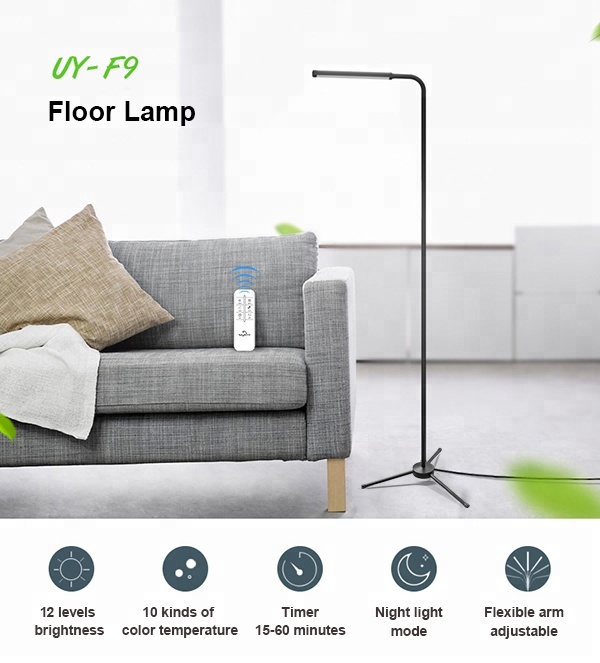 Hot Product Home Goods Unique Flexible Decorative Office Dimmable Wireless Remote Control Tripod LED Floor Lamp for Living Room