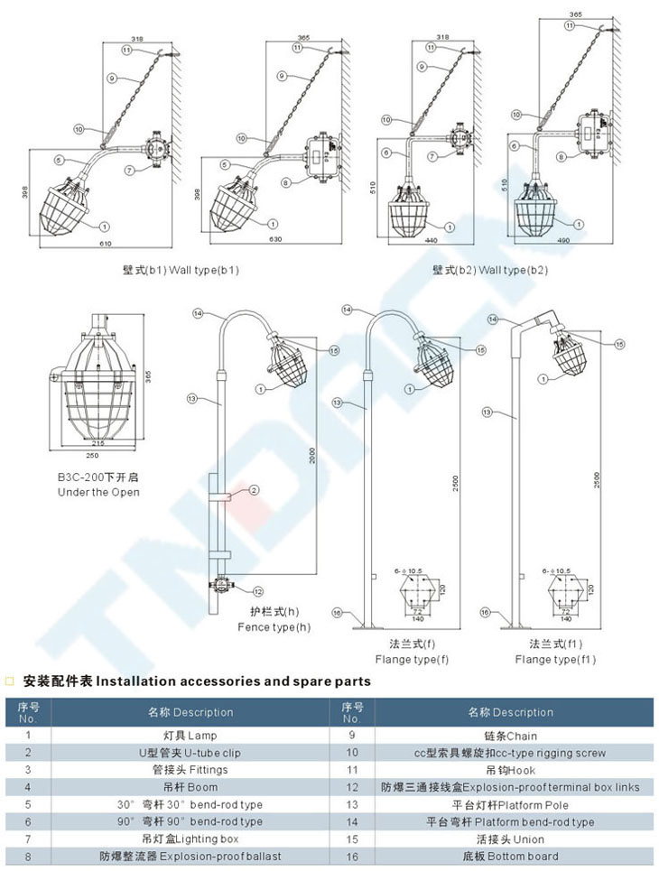 China 100W explosion proof lamp (DIP)