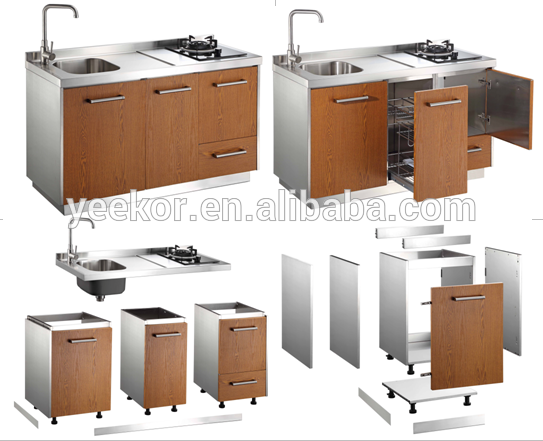 customized 304 Stainless Steel restaurant kitchen Storage Cabinet / Kitchen Cabinet Designs 2016