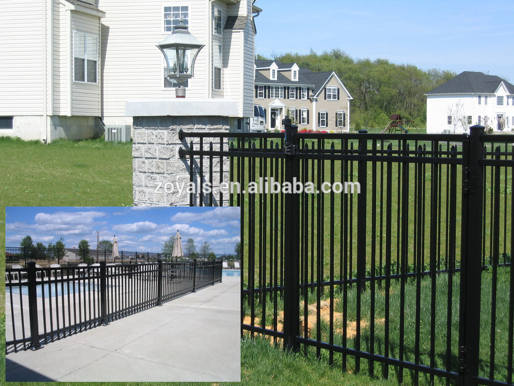 High quality fence panels aluminum waterproof welded powder coated black aluminum garden fences