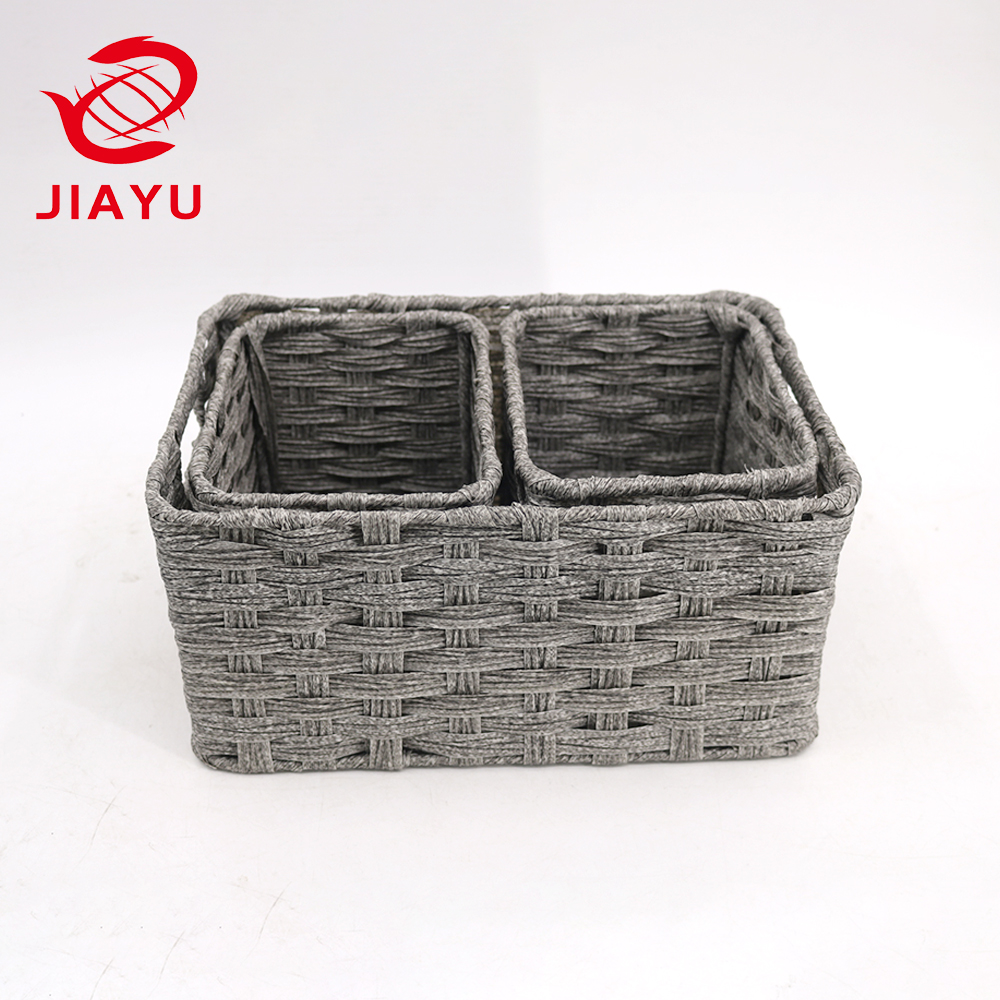 Free Samples Pp Woven Storage Basket Bicycle Plastic Laundry Wicker Basket