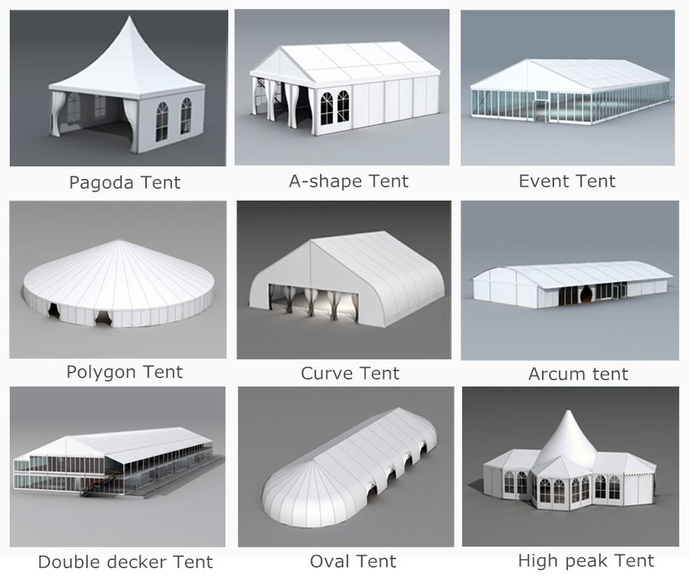 Durable aluminum curve marquee waterproof disaster emergency relief tent for sale