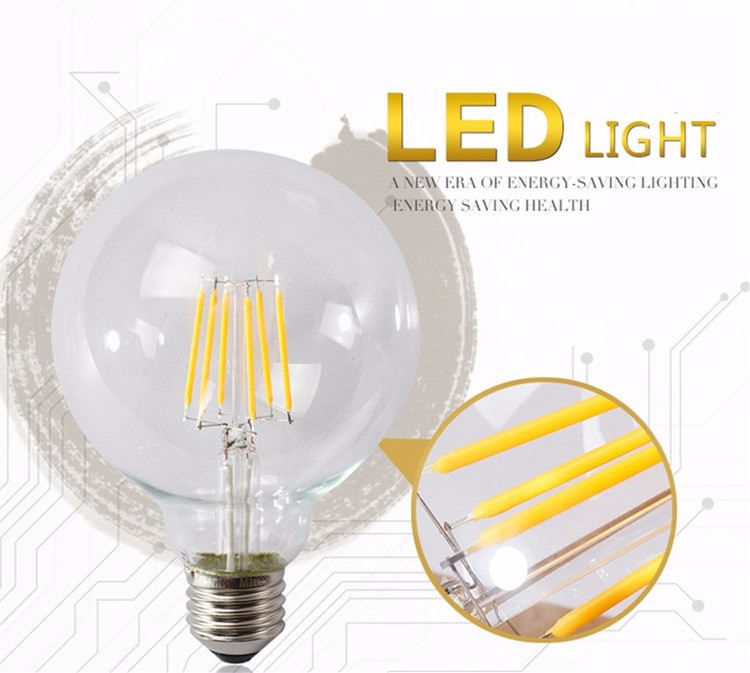 Industrial Style Vintage Edison Filament LED Globe Lighting Bulb E27 2W 4W 6W 8W G125 G95 G80 LED Globe Bulb