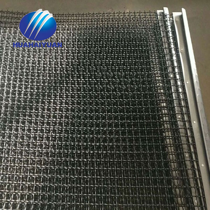 export Russia Saudi Arabia stone crusher screen mesh 65Mn vibrating screen mesh quarry screen