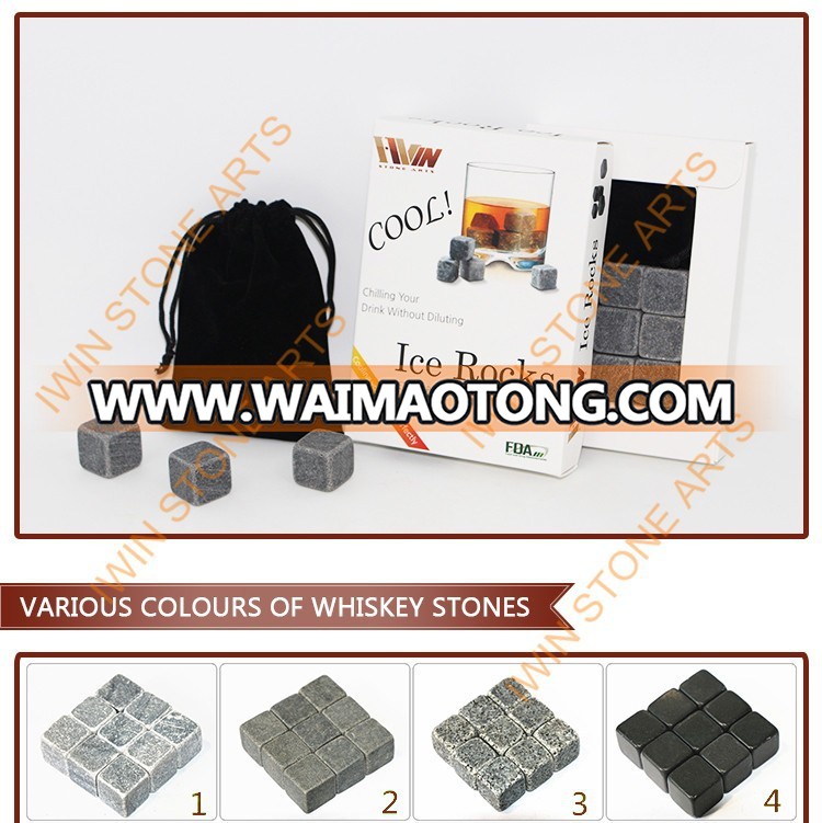 Reusable whiskey Ice Stone Chilling Items FDA LFGB approval from Xiamen iwin Factory directly