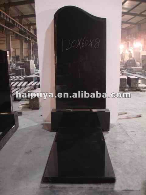 black granite tombstone for sail