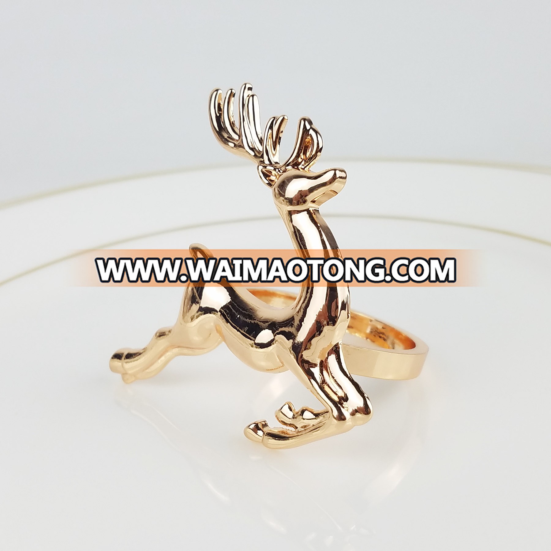 free shipping hot selling christmas reindeer napkin ring