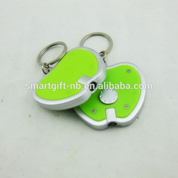 apple shape led flashing light keychain customized logo