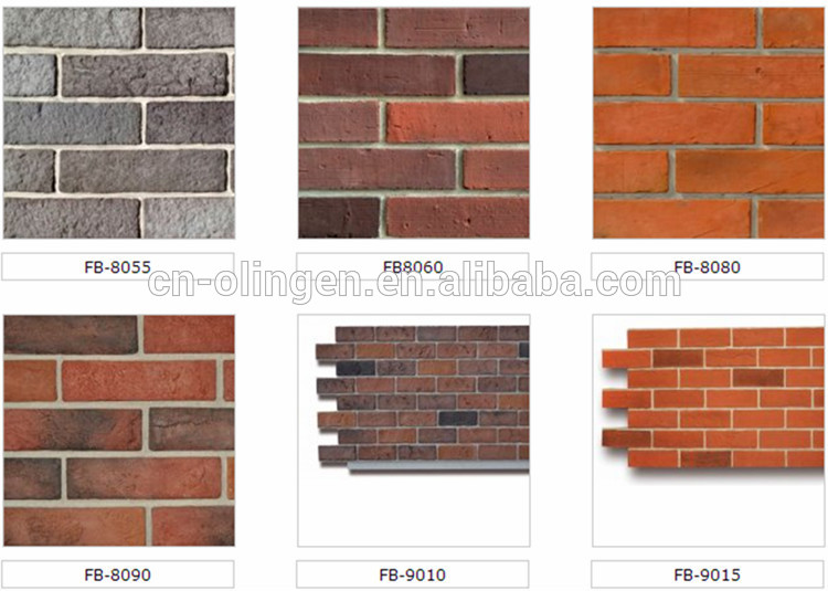 Polystyrene brick for exterior wall cladding