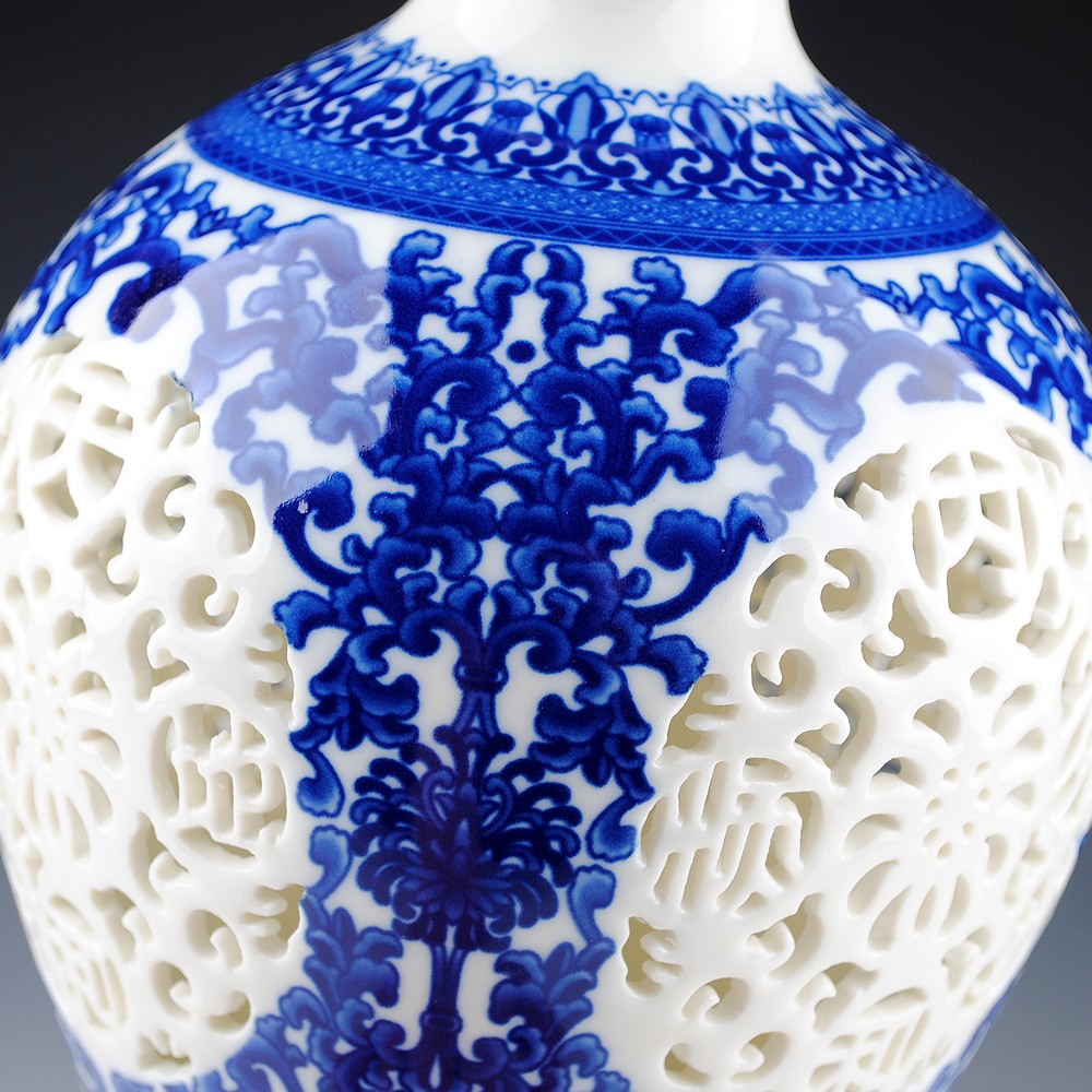 Chinese Blue and White Porcelain Flower Vase For Retail and Wholesale