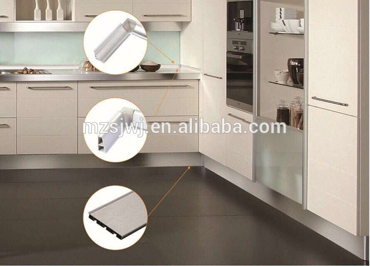 Plastic PVC extrusion profile plinth for kitchen cabinet