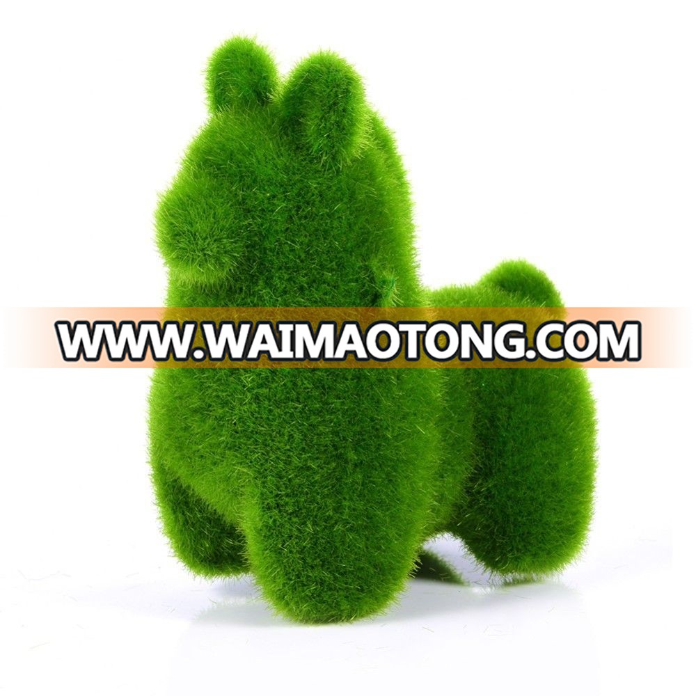 Easter Rabbit Green Handmade Artificial Turf Grass Animals Home Ornamental Decor