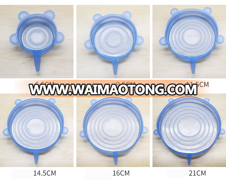 Reusable Silicone Food Covers Suction Lids for bowl Flexible  Silicone Stretch Lids Cover