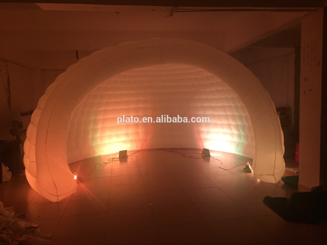 Custom large inflatable half dome shell tent for outdoor event